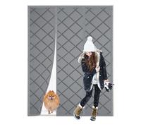 AXFZZRS Rideau de Porte Isolant Thermique, Gris Isolation Rideau de Porte D'ntrée Sans Perçage, 240x240cm