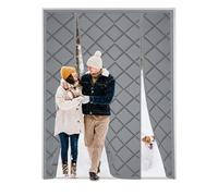 AXFZZRS Rideau de Porte Isolant Thermique, Gris Rideau de Porte Anti Froid, 240x240cm