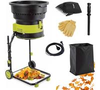 AXGCAA 2500W Leaf Shredder with Wheels and Storage Bag, 8000rpm Garden Cleanup Composting Tool, 54cm Wide Hopper, Adjustable Cutting Size for Pine Needles, Thatch, and Garden Debris(0)