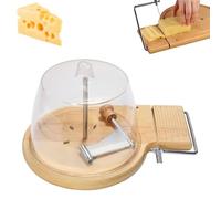 AXGCAA Rasoir à fromage, râpe à fromage rotative avec poignée et lame en acier inoxydable, pratique et gradué, épaisseur réglable, pour fromages à pâte dure, à pâte molle et chocolat(With lid)