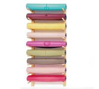 AXGCAA Support Mural pour Tapis de Yoga en Bois Massif, Organisateur de Rouleaux en Mousse Multicouche pour Salle de Sport à Domicile, étagère de Rangement pour équipement d'entraînement(9-Tier)