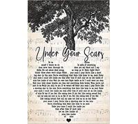 AXHNG Affiche vintage en métal aluminium avec paroles de Godsmack Under Your Scars 20,3 x 15,2 cm