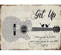 AXHNG Affiche vintage en métal aluminium avec paroles de Shinedown - 20,3 x 15,2 cm
