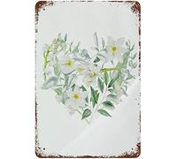 AXHNG Poster vintage aquarelle botanique Lili de la vallée Eucalyptus Jonquille Fleur Moderne en Métal Aluminium 20,3 x 30,5 cm Décoration murale
