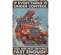 AXHNG Poster vintage Firefighter If Everything is Under Control You're Not Going Fast Enough en métal aluminium 30,5 x 40,6 cm Décoration murale