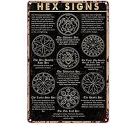 AXHNG Poster vintage sorcier noir hexagonal Friends Woman en métal aluminium 20,3 x 30,5 cm Décoration murale