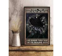 AXHNG Poster vintage Witch Some Days You Just Have to Put On A Hat and Remind Them They Dealing with A On A On A - 30,5 x 40,6 cm - Décoration murale