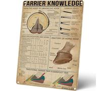 AXHNG Vintage Homely Accents Farrier Knowledge Cowboy Horse Lover Poster Métal Aluminium 20,3 x 15,2 cm Décoration murale