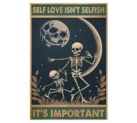 AXHNG Vintage Movstrb Self Love Isn't Selfish Street Poster en métal aluminium 20,3 x 15,2 cm Décoration murale