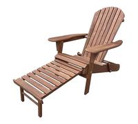 AXI Alexa Chaise Adirondack avec Repose-Pieds, Pliable, Couleur Café | Transat de Jardin/Bain de Soleil / 100% Bois de Pruche, pour 1 Personne, avec Accoudoirs et Dossier Haut | 147 x 78,5 x 89 cm