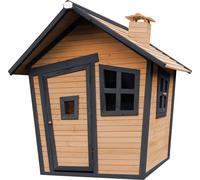 AXI Alice Maison Enfant en Bois | Maison de Jeux pour l'extérieur / Jardin en Anthracite & Marron | Maisonnette / Cabane de Jeu avec des fenêtres