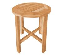 AXI Alya Table d'Appoint Ronde en Bois de Teck | Petite Table pour Jardin, Balcon ou Terrasse - 45 x 45 x 50 cm