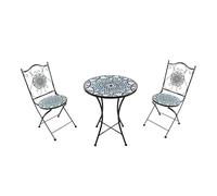 AXI Amélie Ensemble Bistrot Mosaïque Multicolore Sicilien | Salon de Jardin Bistro avec Table & 2 Chaises, pour Balcon & Terrasse, 38,5 x 45 x 90 cm
