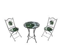AXI Amélie Table et Chaise Bistrot, 2 Chaises 1 Table, Ensemble Bistro Extérieur Vert Tropical - Salon de Jardin Bistrot, Table