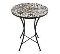 AXI Amélie Table Bistrot, Mosaique, Bleu Clair | Table d'Appoint Bistrot pour l'Extérieur, pour Jardin/Balcon/Terrasse - 60 x 60 x 75 cm