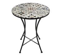 AXI Amélie Table Bistrot, Mosaique, Bleu Clair | Table d'Appoint Bistrot pour l'Extérieur, pour Jardin/Balcon/Terrasse - 60 x 60 x 75 cm