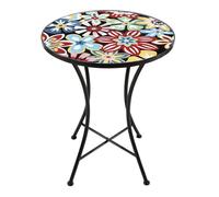 Axi Amélie Table Bistrot, Mosaique, Fiesta Flower | Table D'Appoint Bistrot Pour L'Extérieur, Pour Jardin/Balcon/Terrasse - 60 X 60 X 75 Cm