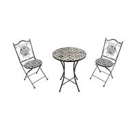 AXI Amélie Table et chaises bistrot, 2 Chaises 1 Table, Ensemble Bistro Extérieur - Bleu Clair | Salon De Jardin Bistrot, Table Bistrot Mosaique Pour Jardin/Balcon/Terrasse