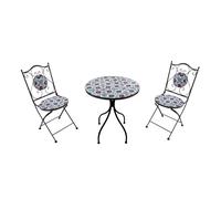 Axi Amélie Table Et Chaise Bistrot, 2 Chaises 1 Table, Ensemble Bistro Extérieur - Bleu Vif | Salon De Jardin Bistrot, Table Bistrot Mosaique Pour Jardin/Balcon/Terrasse