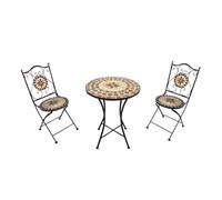 AXI Amélie Table et Chaise Bistrot, 2 Chaises 1 Table, Ensemble Bistro Extérieur - Earth Brown | Salon de Jardin Bistrot, Table Bistrot Mosaique pour Jardin/Balcon/Terrasse