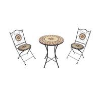 AXI Amélie Table et Chaise Bistrot, 2 Chaises 1 Table, Ensemble Bistro Extérieur - Earth Brown | Salon de Jardin Bistrot, Table Bistrot Mosaique pour Jardin/Balcon/Terrasse