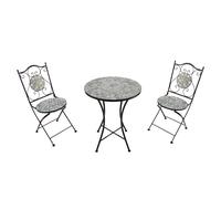 AXI Ensemble bistrot Amélie – Table mosaïque + 2 chaises – Extérieur Beige sable