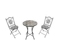 AXI Amélie Table et chaises bistrot, 2 Chaises 1 Table, Ensemble Bistro Extérieur - Bleu Clair | Salon De Jardin Bistrot, Table Bistrot Mosaique Pour Jardin/Balcon/Terrasse
