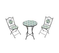 AXI Amélie Table et chaises bistrot, 2 Chaises 1 Table, Ensemble Bistro Extérieur Mosaique Bleu/Jaune, Sicilien | Salon De Jardin Bistrot, Table Bistrot Mosaique Pour Jardin/Balcon/Terrasse