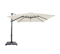 AXI Apollo Parasol Déporté Anthracite/beige, Lot Complet - Rectangulaire 300x300 cm - Structure aluminium - Avec roulettes et housse inclus