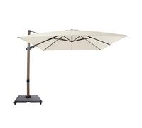 AXI Apollo Parasol Déporté Aspect chêne/beige, Lot Complet - Rectangulaire 300x300 cm - Structure aluminium - Avec roulettes et housse inclus