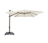 Axi Apollo Parasol Déporté Aspect Chêne/Beige, Lot Complet - Rectangulaire 300X300 Cm - Structure Aluminium - Avec Roulettes Et Housse Inclus