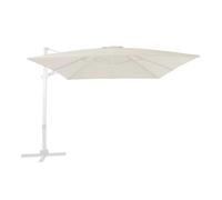 AXI Apollo Premium Parasol Déporté BLANC/Beige - Parasol Déporté Rectangulaire 300x300cm - Parasol Pied Déporté, structure aluminium - Rotation 360 - Parasol Déporté Inclinable - Résistant aux UV