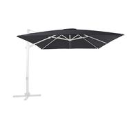 Axi Apollo Premium Parasol Déporté Blanc/Gris - Parasol Déporté Rectangulaire 300x300cm - Parasol Pied Déporté, Structure Aluminium - Rotation 360 - Parasol Déporté Inclinable - Résistant Aux Uv
