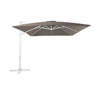 Axi Apollo Premium Parasol Déporté Blanc/Taupe - Parasol Déporté Rectangulaire 300x300cm - Parasol Pied Déporté, Structure Aluminium - Rotation 360 - Parasol Déporté Inclinable - Résistant Aux Uv