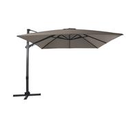 AXI Apollo Premium Parasol Déporté Gris/Taupe - Rectangulaire 300x300cm - Structure aluminium - Rotation 360 - Inclinable - Résistant aux UV