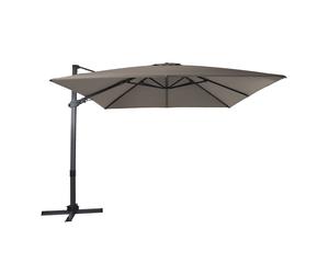 AXI Apollo Premium Parasol Déporté Gris/Taupe - Rectangulaire 300x300cm - Structure aluminium - Rotation 360 - Inclinable - Résistant aux UV