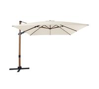 Axi Apollo Premium Parasol Déporté Marron/Beige - Parasol Déporté Rectangulaire 300x300cm - Parasol Pied Déporté, Structure Aluminium - Rotation 360 - Parasol Déporté Inclinable - Résistant Aux Uv