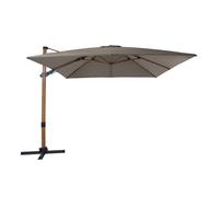 AXI Apollo Premium Parasol Déporté Marron/Taupe - Rectangulaire 300x300cm -Structure aluminium - Rotation 360 - Inclinable - Résistant aux UV