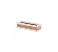 Axi bac a fleurs en bois et bordures blanches