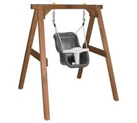 Axi Baby Swing Marron Avec Assise Gris Et Blanche