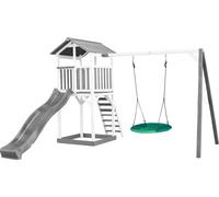 Axi Beach Tower With Summer Nest Swing Grey/White - Toboggan Gris