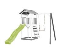 AXI Beach Tower Aire de Jeux avec Toboggan en Vert Clair Balançoire & Bac à Sable Grande Maison Enfant extérieur