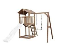 AXI Beach Tower avec Balancoire Simple Marron Toboggan Blanc Beige G
