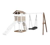 Axi Beach Tower With Roxy Nest Swing Brown/White - Toboggan Blanc