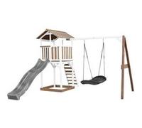 Axi Beach Tower With Roxy Nest Swing Brown/White - Toboggan Gris