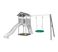 Axi Beach Tower With Summer Nest Swing Grey/White - Toboggan Blanc