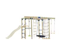 Axi Boris Aire De Jeux En Bois/Structure D'Escalade, Toboggan Crème - Balançoires, Trapèze, Cordes D'Escalade Et Barres De Singe | Jeux Extérieur