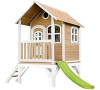 AXI Maisonnette Tom – en bois Fsc pour l'extérieur avec toboggan vert clair marron/blanc