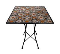 AXI Camilla Table De Bistrot CASA Del Sol - Mosaïque | Petite Table Basse, Design Carré, Carreaux en Céramique | Balcon, Terrasse Ou Balcon - Charge Max : 40 Kg / 60 X 60 X 75 Cm