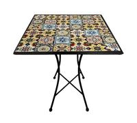 Axi Camilla Table De Bistrot Yellow Breeze - Mosaïque | Petite Table Basse, Design Carré, Carreaux En Céramique | Balcon, Terrasse Ou Balcon - Charge Max : 40 Kg / 60 X 60 X 75 Cm